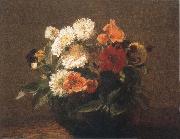 Henri Fantin-Latour Flowers in an Earthenware Vase Norge oil painting reproduction